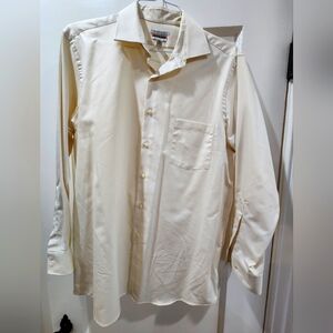Off white/cream men's dress shirt. Size 16. 32/33 sleeve.